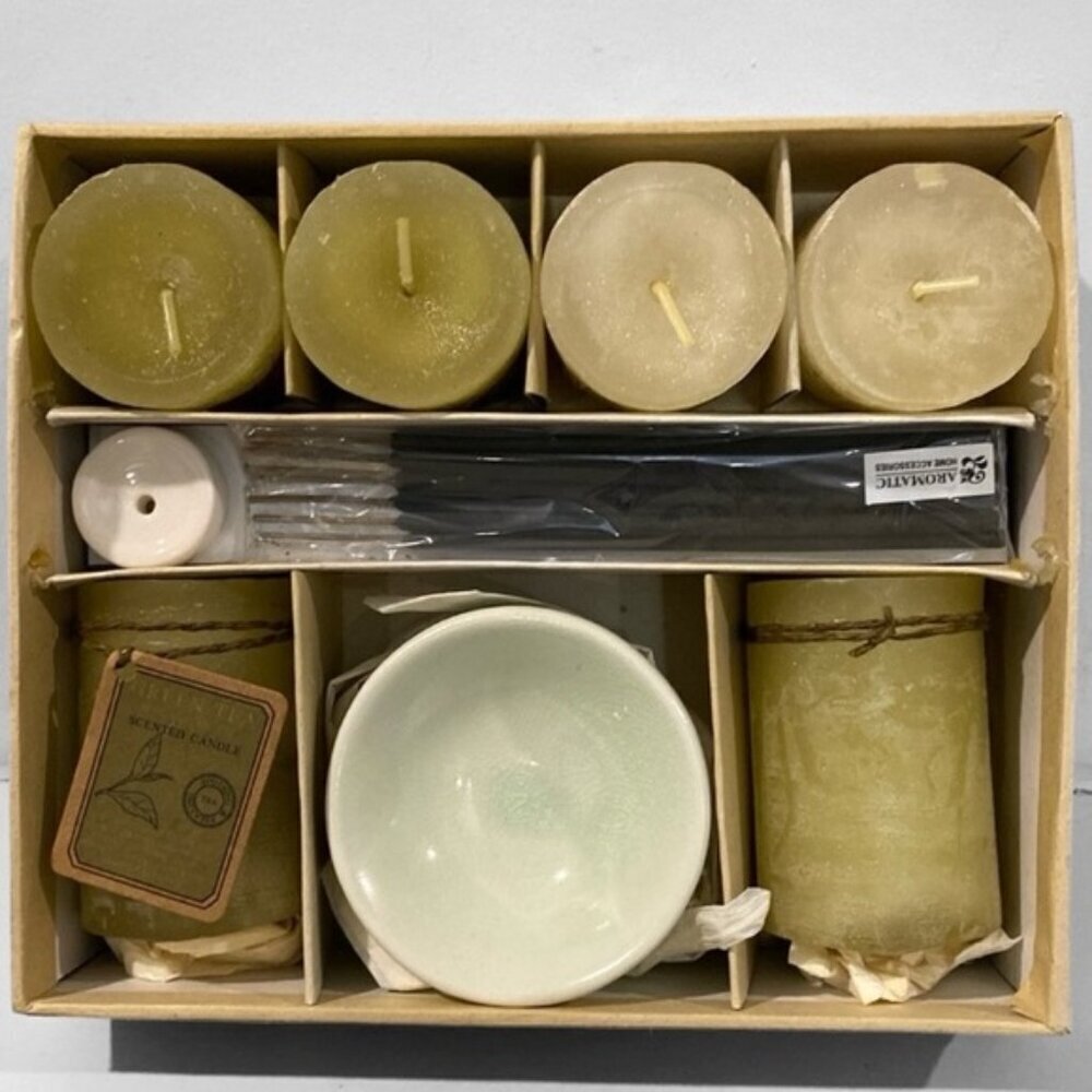 Bombay Green Tea Aromatic Candle Set Gift Box